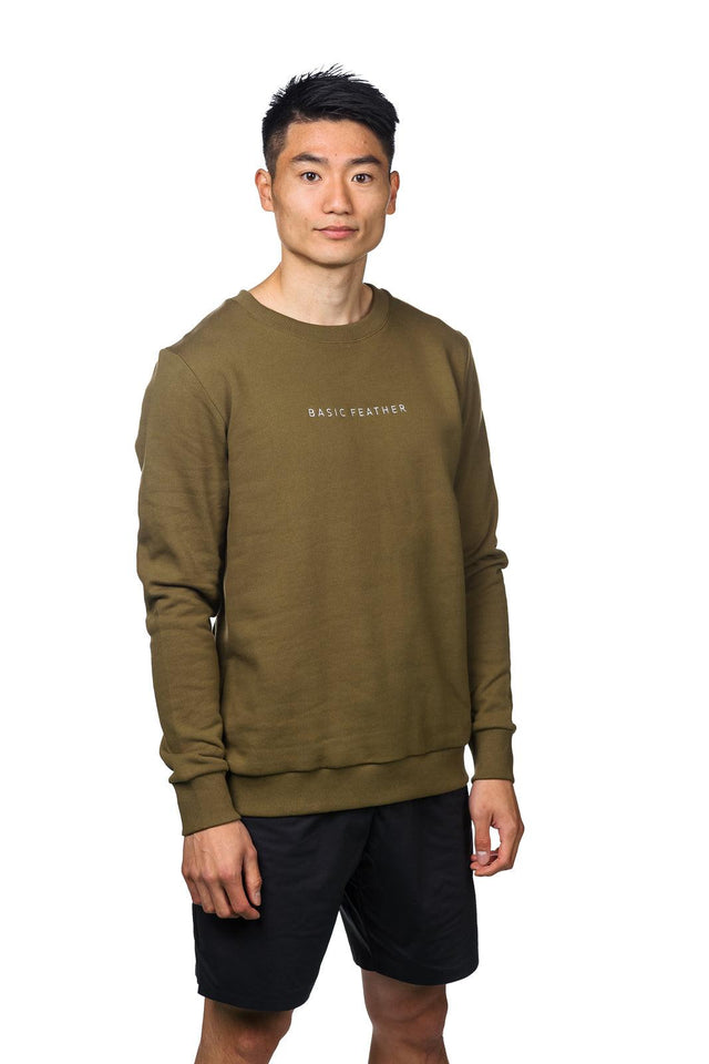 BF Sweatshirt Olive Green - Basic Feather