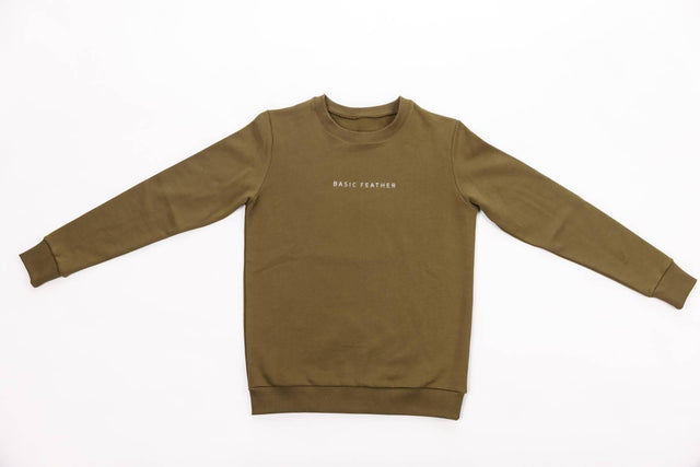 BF Sweatshirt Olive Green - Basic Feather