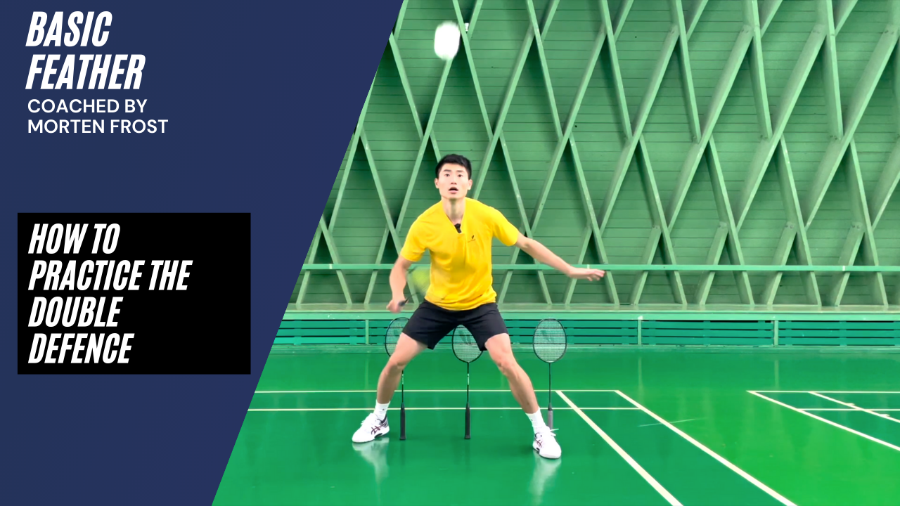 Indlæs video: Practice the badminton double defense