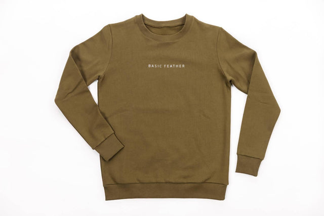 BF Sweatshirt Olive Green - Basic Feather